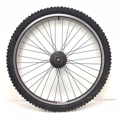 26" Rear Bicycle Wheel Black w/ 7-Speed Freewheel & 2.1" Tire Mountain ...