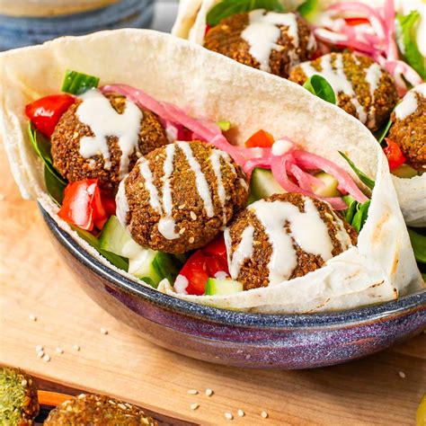 Falafel Pita With Falafel That Won't Fall Apart! • Tasty Thrifty Timely