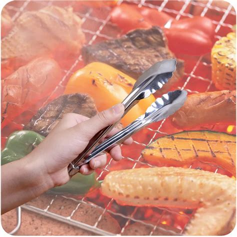 9"/12"/14" Barbecue BBQ Tongs Silicone Kitchen Cooking Salad Serving ...