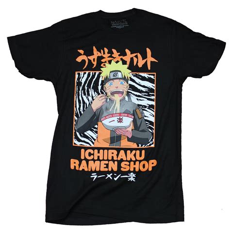 Naruto Shippuden Mens T-Shirt - Giant Ichiraku Ramen Shop Eating Image