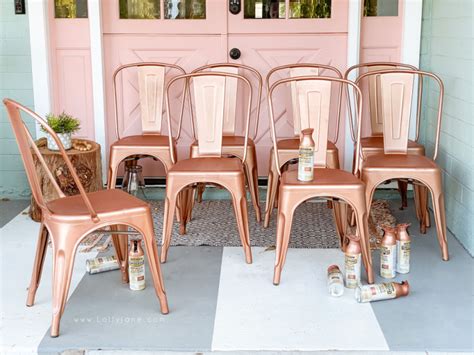 How to Spray Paint Metal Chairs - Lolly Jane