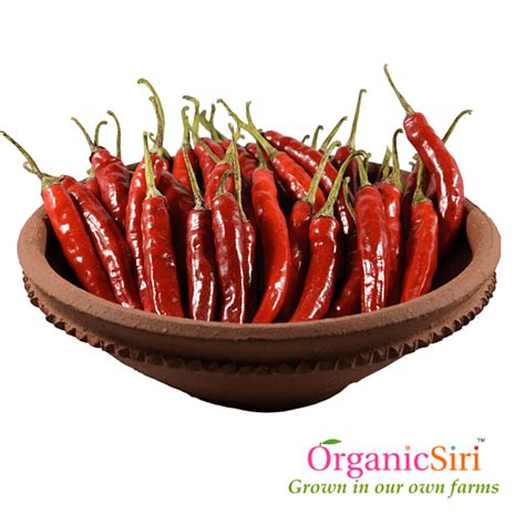 Organic Mirchi Red Fresh 250g - OrganicSiri Farms