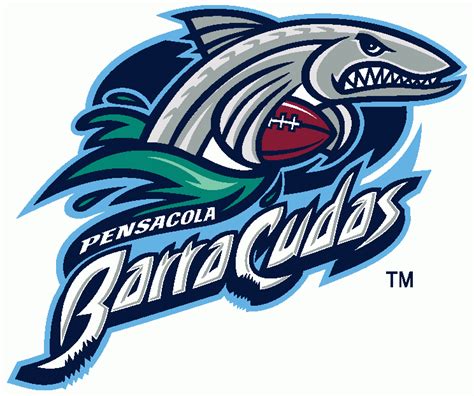 Pensacola Barracudas Logo - Primary Logo - Arena Football 2 (AF2) - Chris Creamer's Sports Logos ...