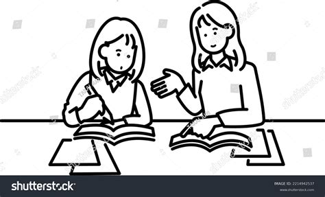 Clip Art High School Girl Tutoring Stock Vector (Royalty Free) 2214942537 | Shutterstock