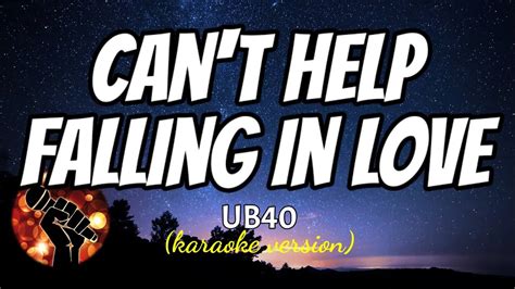 CAN'T HELP FALLING IN LOVE - UB40 (karaoke version) - YouTube