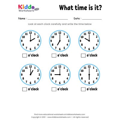 Grade 2 Telling Time Worksheets: Reading a clock - half hours | K5 ...