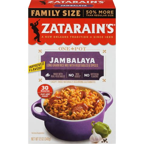 Zatarain's Jambalaya Rice Dinner Mix, Family Size, 12 oz - Walmart.com - Walmart.com