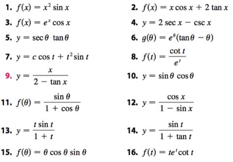 Week of October 24: Derivatives of Trig Functions, Graphs, and Chain Rule