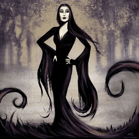 Morticia Addams Painting at PaintingValley.com | Explore collection of ...