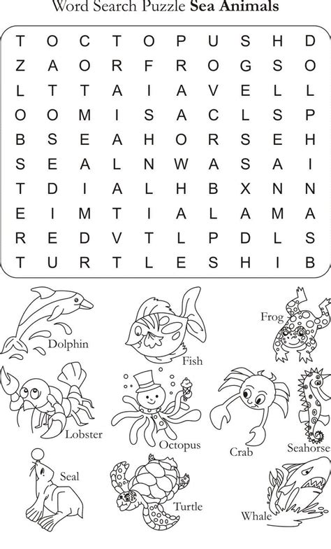 Image result for sea crosswords | Word puzzles for kids, Worksheets for ...