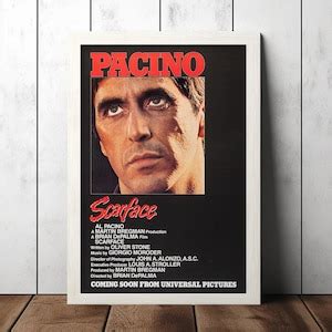 Scarface 1983 Classic Movie Poster Film Fan Collectibles Vintage Movie Poster Home Decor Wall ...