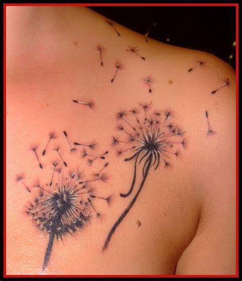 Dandelions on chest blowing away... | Dandelion tattoo, Dandelion ...