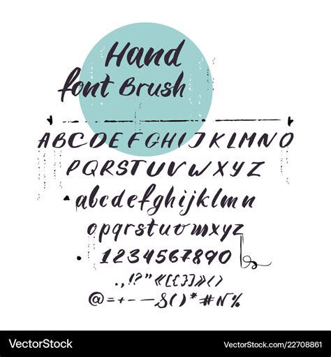 Latin alphabet cursive font handwritten Royalty Free Vector