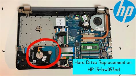 Hard Drive Replacement on HP Laptop 15-bw053od - YouTube