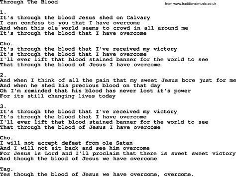 The Blood That Jesus Shed For Me Song Lyrics - LyricsWalls