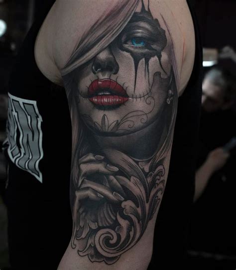 day of the dead face tattoo uk - kellyclarksonhandtattoo