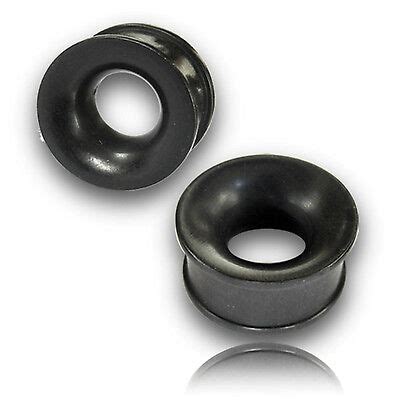 PAIR 11/16 INCH (18MM) CONCAVE EBONY WOOD TUNNELS PLUGS | eBay