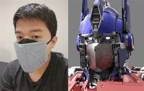 Ver Art Designer TH Optimus Prime Plate Mask 1.0 Custom Face Mask ...