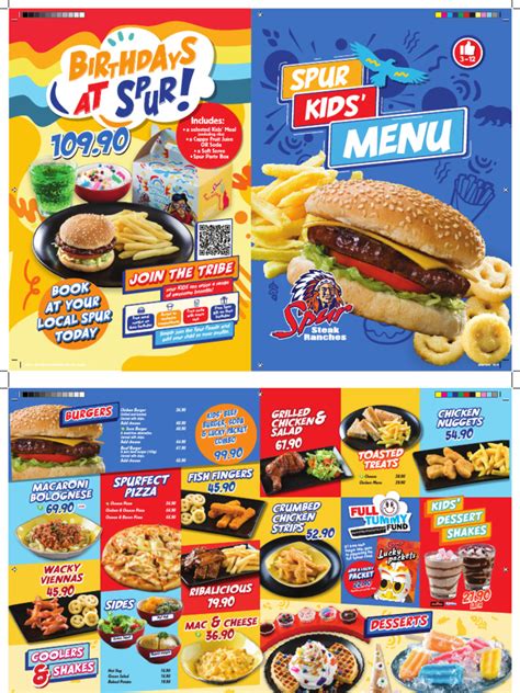 18487S - Spur Kids Menu November 2023 STD FA | PDF | Marshmallow | Foods