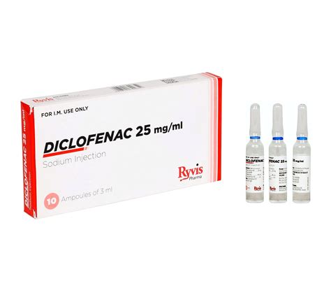 Diclofenac Sodium Injection 25 mg / ml | Ryvis Pharma