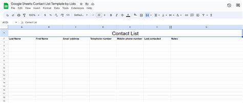 Google Sheets Contact List Template for 2024 [Free]