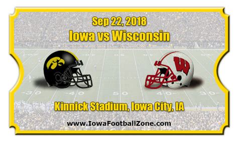 Iowa Hawkeyes vs Wisconsin Badgers Football Tickets | Sep 22, 2018