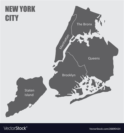 Map new york city Royalty Free Vector Image - VectorStock