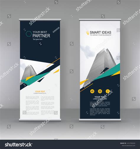 Vertical Banner Stand Template Design Can Stock Vector (Royalty Free ...