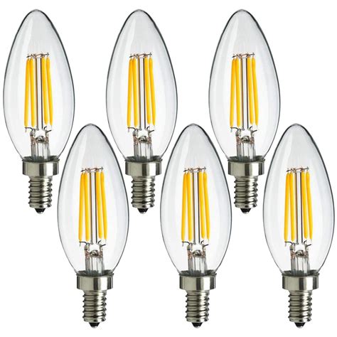 MaxLite Candelabra LED Chandelier Bulbs, 40W Equivalent, Enclosed ...