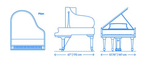 Steinway Grand Piano - Model M Dimensions & Drawings | Dimensions.Guide