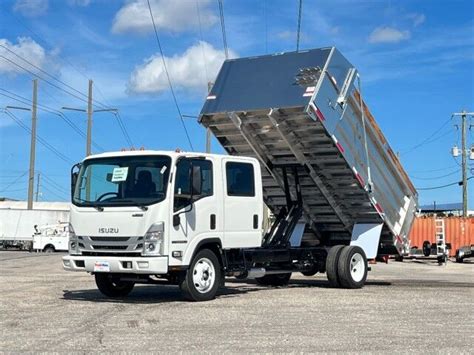 New 2023 Isuzu NPR-HD Crew Cab GAS 14' Aluminum Landscape Dump Truck. Order Yours! in Miami FL