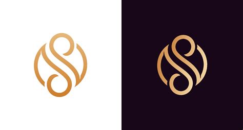 beautiful luxury letter SS monogram in infinity shape, elegant circular letter S and S logo ...