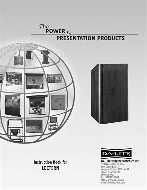 DA-LITE LECTERN INSTRUCTION BOOK Pdf Download | ManualsLib