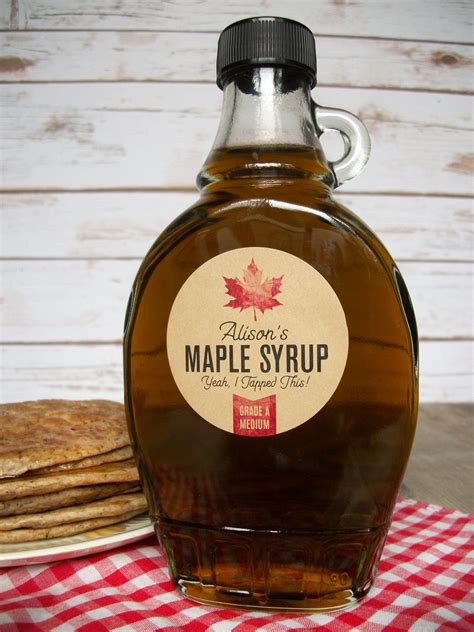 Custom Kraft Maple Syrup Bottle Labels for home-based maple sugarers – CanningCrafts