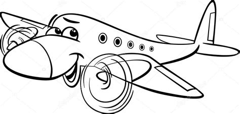 Air plane cartoon coloring page — Stock Vector © izakowski #40558051