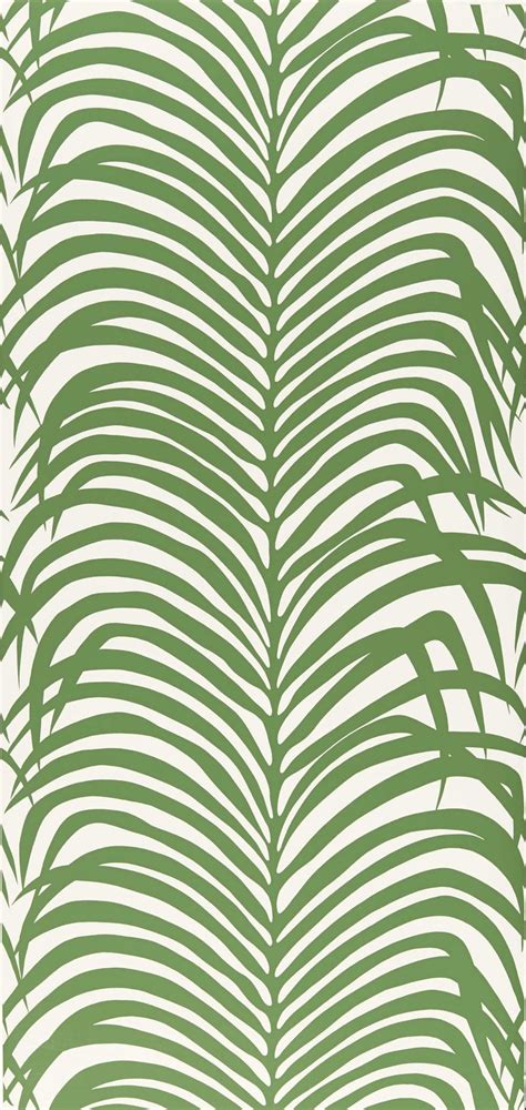 Schumacher Zebra Palm Wallpaper in Jungle For Sale at 1stDibs