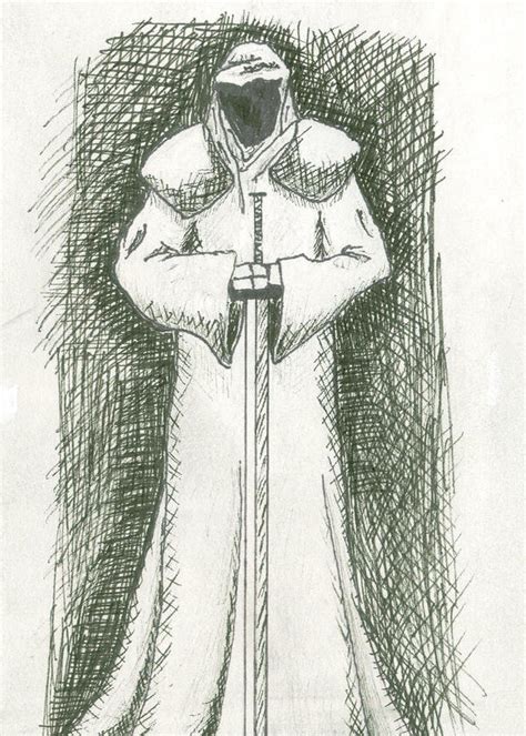 Cloaked Figure in Pen by Livid-Angel on DeviantArt