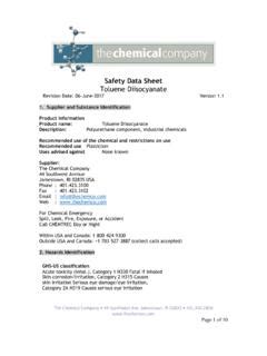 Safety Data Sheet Toluene Diisocyanate / safety-data-sheet-toluene ...