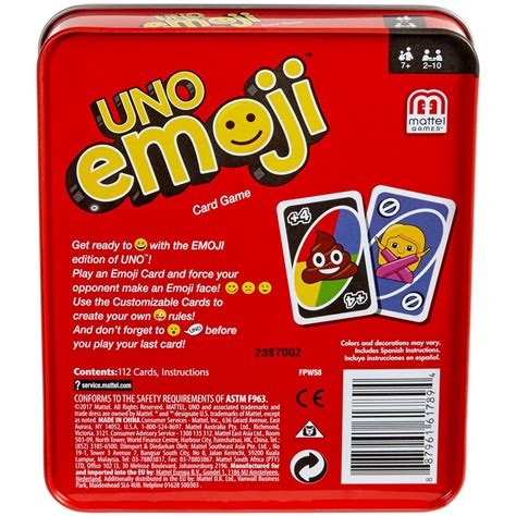 UNO Emoji Card Game - Entertainment Earth