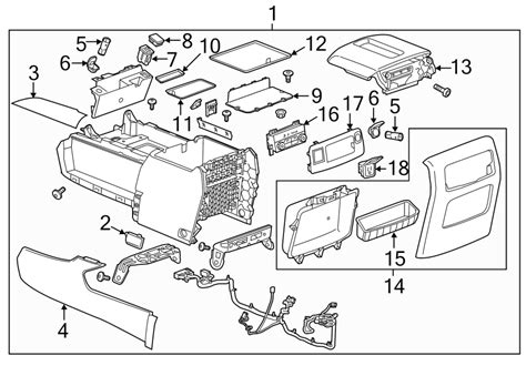 Chevrolet Tahoe Console. (Rear). Center Console. Seat - 23491270 ...