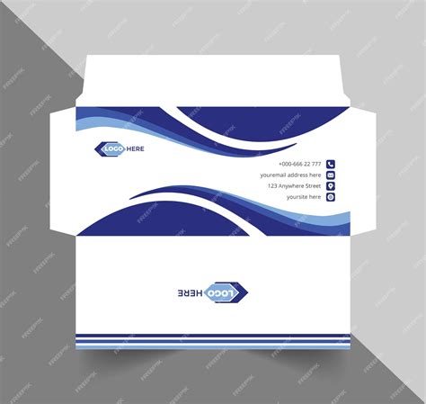 Premium Vector | Corporate envelope template or envelope design