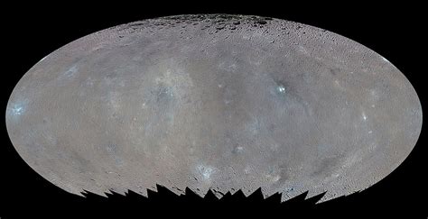 This global map shows the surface of Ceres in enhanced color ...