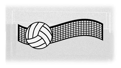 Black And White Volleyball Net Clipart