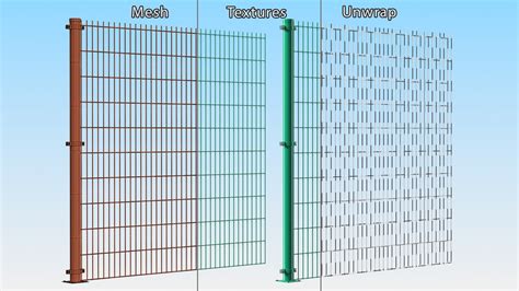 Mesh Fence Panel Green model - TurboSquid 1954852