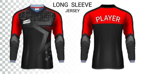 Long sleeve soccer jerseys t-shirts mockup template, Graphic design for ...