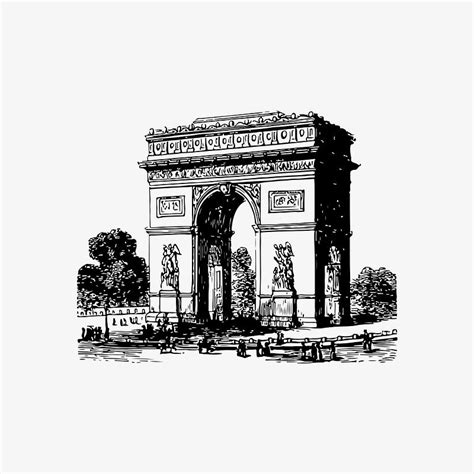 Arch of Triumph in Paris | Free public domain illustration - 573093
