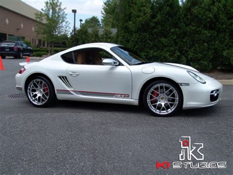 Vinyl racing stripe kit for Porsche Cayman | KI Studios decal kit