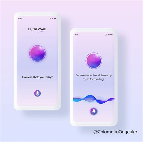 Daily UI. Day 22. Voice controlled interface of VA by Chiamaka Onyeuko ...