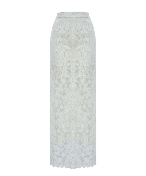 White Lace Skirt - Simay Kislaoglu