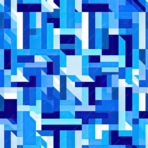 Premium Photo | Pixel art revival retro modern vibrant blue pixel pattern